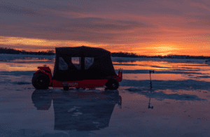 The Wilcraft amphibious ice fishing vehicle